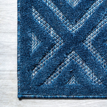 Portmany Neutral Diamond Trellis Indoor/outdoor Area Rug